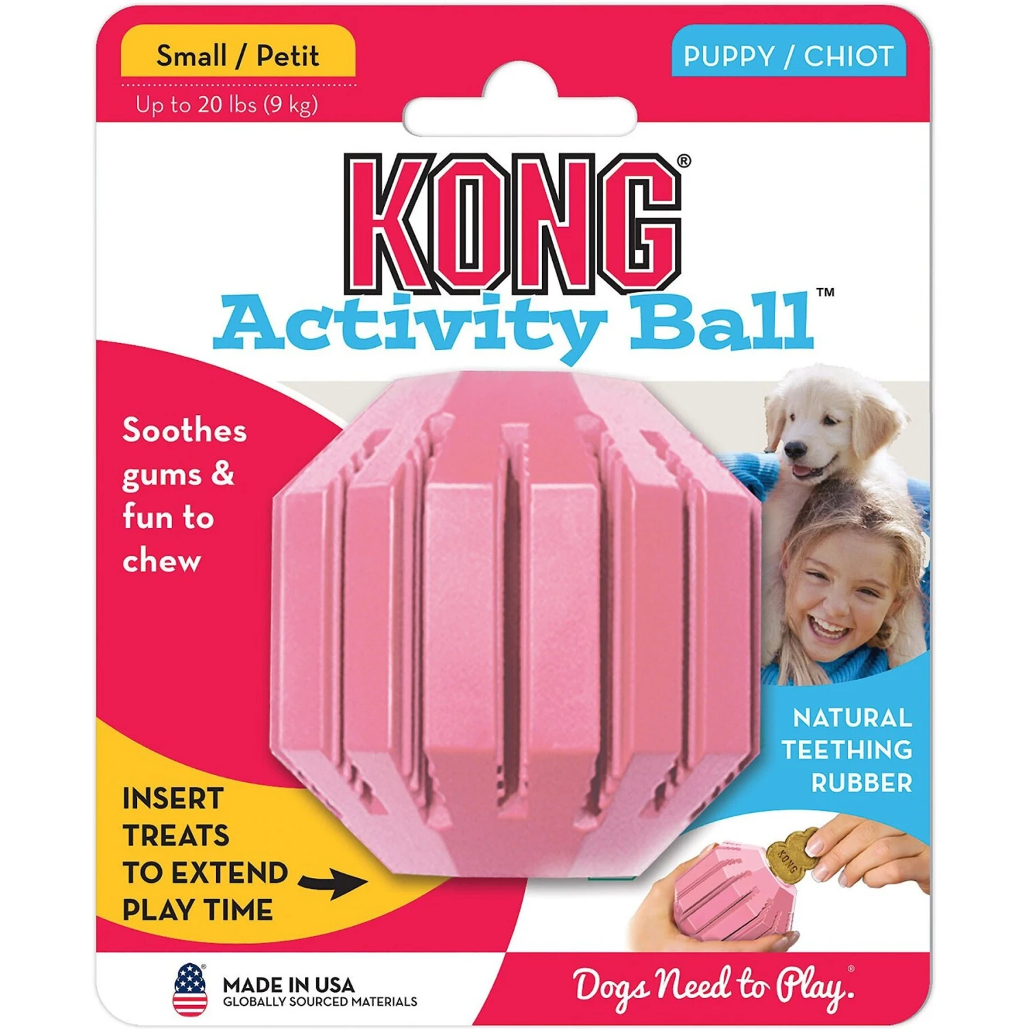 KONG Puppy Activity Ball Dog Toy, Color Varies 8 KONG Puppy Activity Ball Dog Toy, Color Varies - Image 8