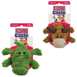 KONG Cozie Marvin The Moose Plush Dog Toy & KONG Cozie Ali The Alligator Dog Toy