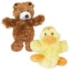 KONG Plush Teddy Bear Dog Toy & KONG Plush Duck Dog Toy